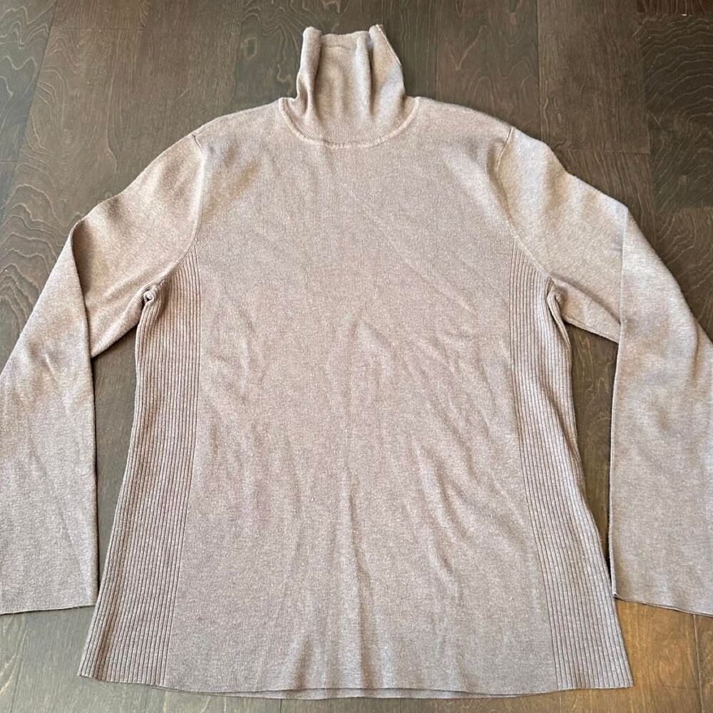 Chico-s Women's Brown and Tan Jumper